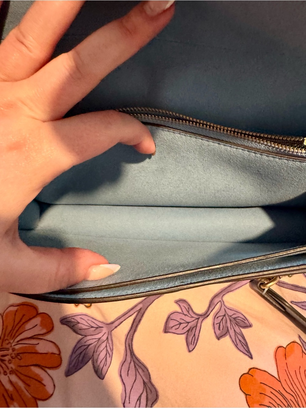 Coach Twisted Tabby Bag in Bluebell with Brass Hardware - Picture 5 of 7